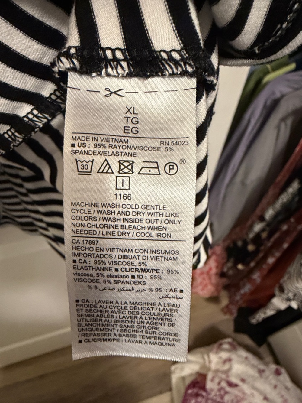 Old Navy Black and Black/White Striped Tee Dresses - Picture 4 of 6
